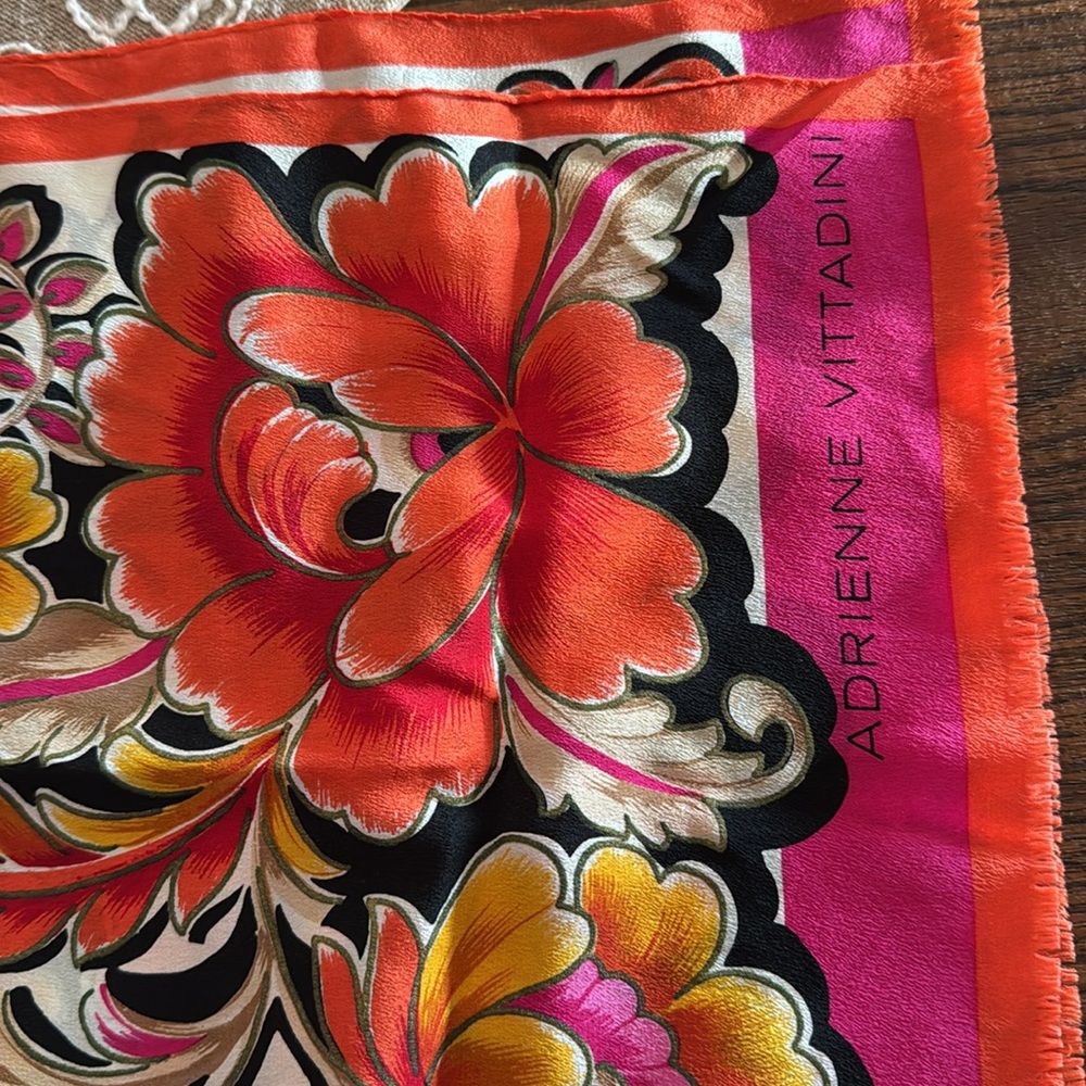 Adrienne Vittadini Orange and Pink Decor Accent Piece- about 50 inches long - Picture 2 of 4